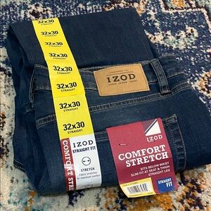 IZOD NWT Dark Blue Straight Leg Jeans